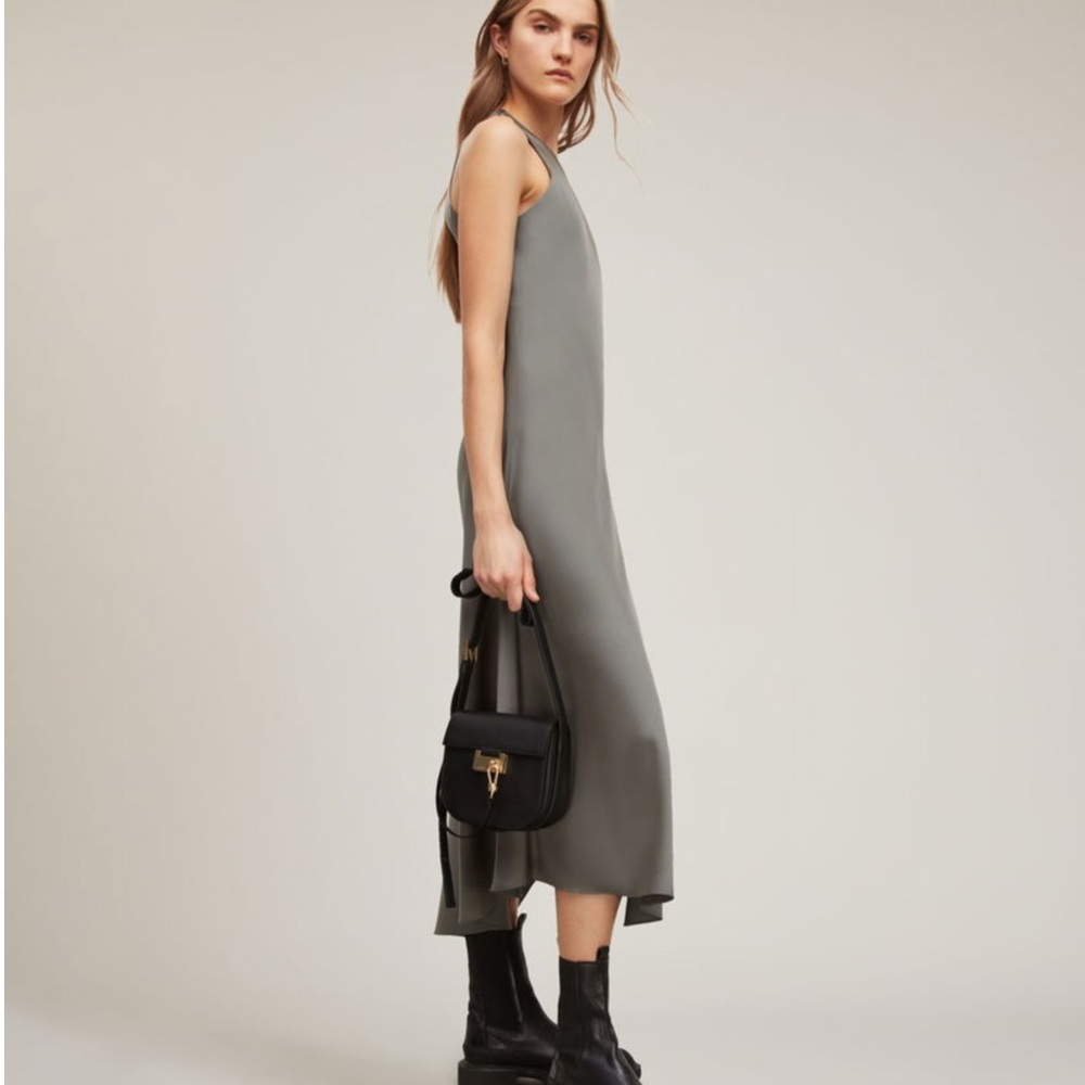 ALL SAINTS Juni 2-In-1 Gray Sleeveless Dress